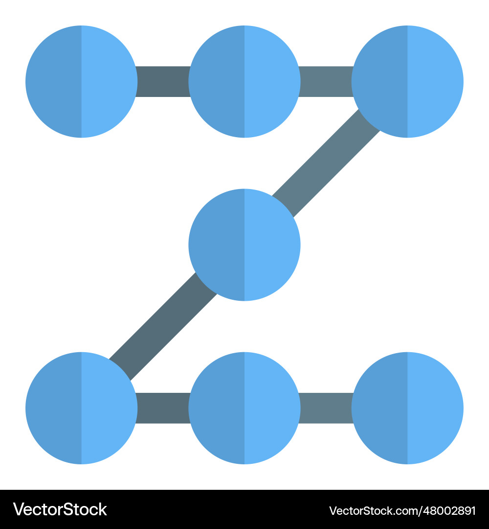 Pattern passcode used for security purpose vector image
