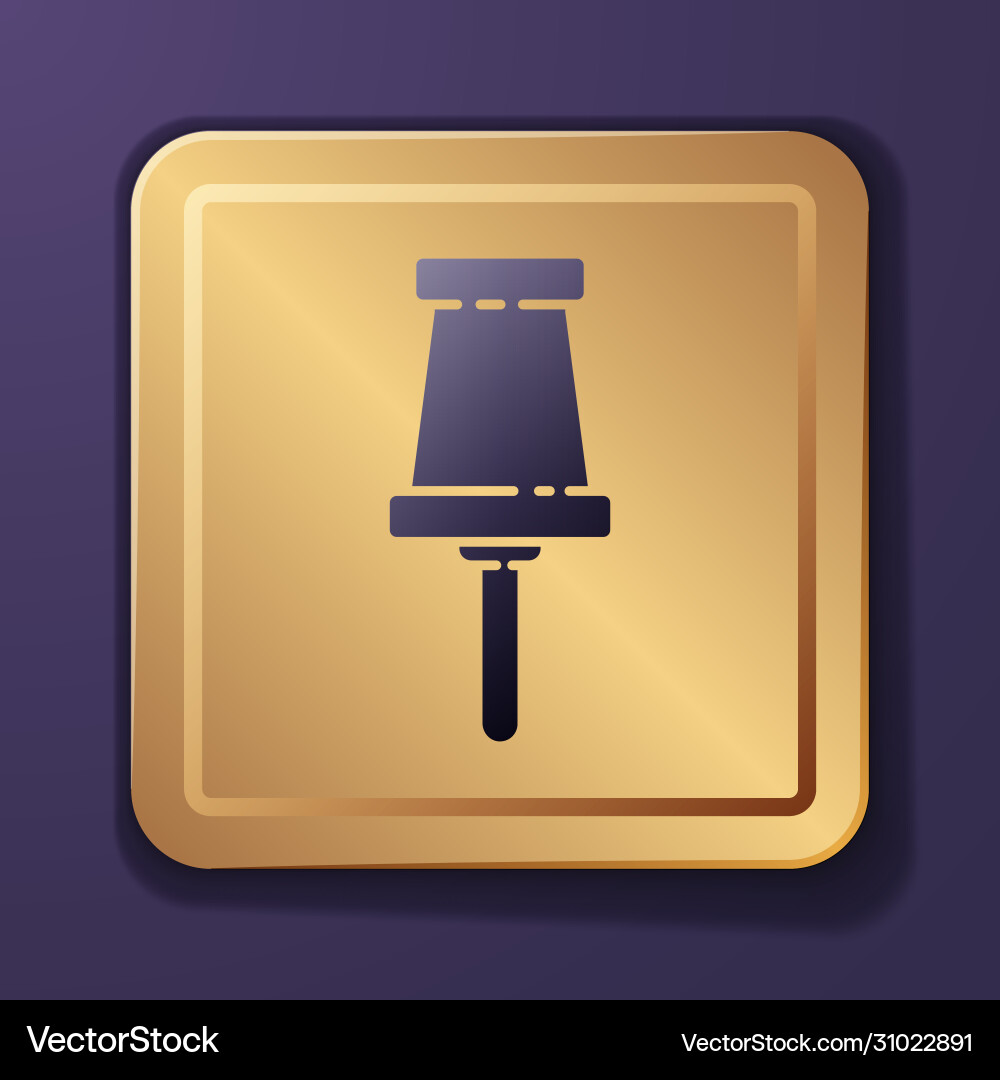 Purple push pin icon isolated on background Vector Image