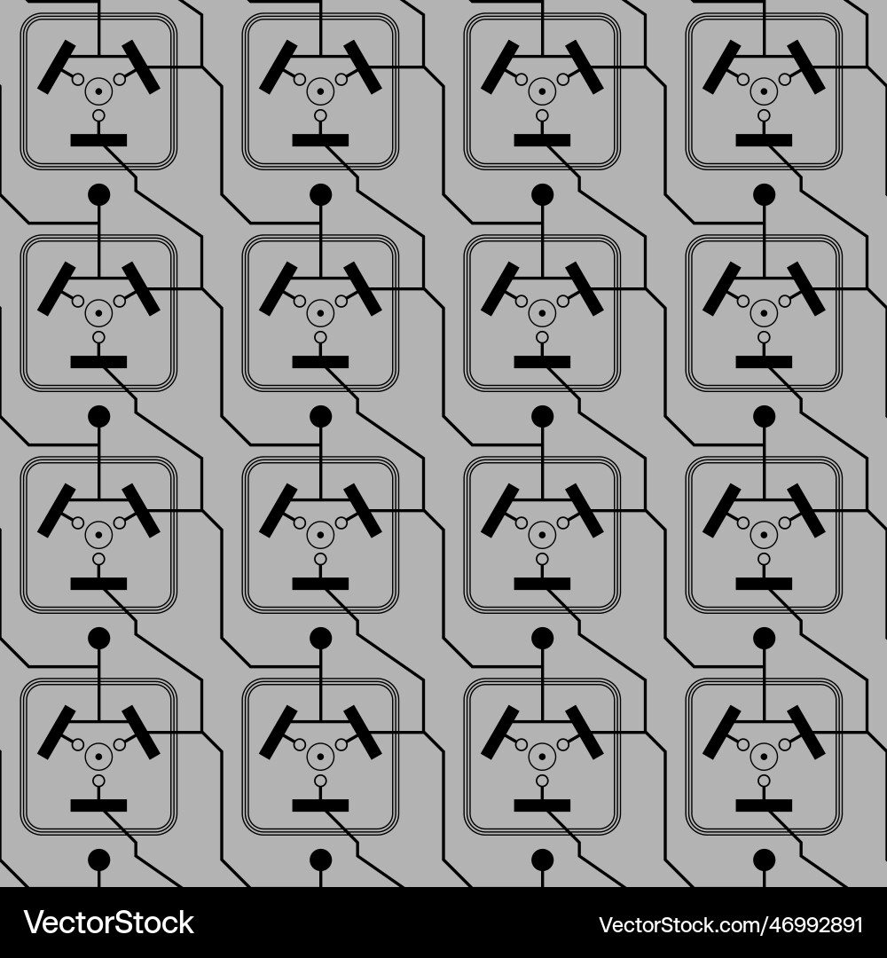 Quantum computer pcb wires seamless pattern Quantum computer pcb wires seamless pattern vector image