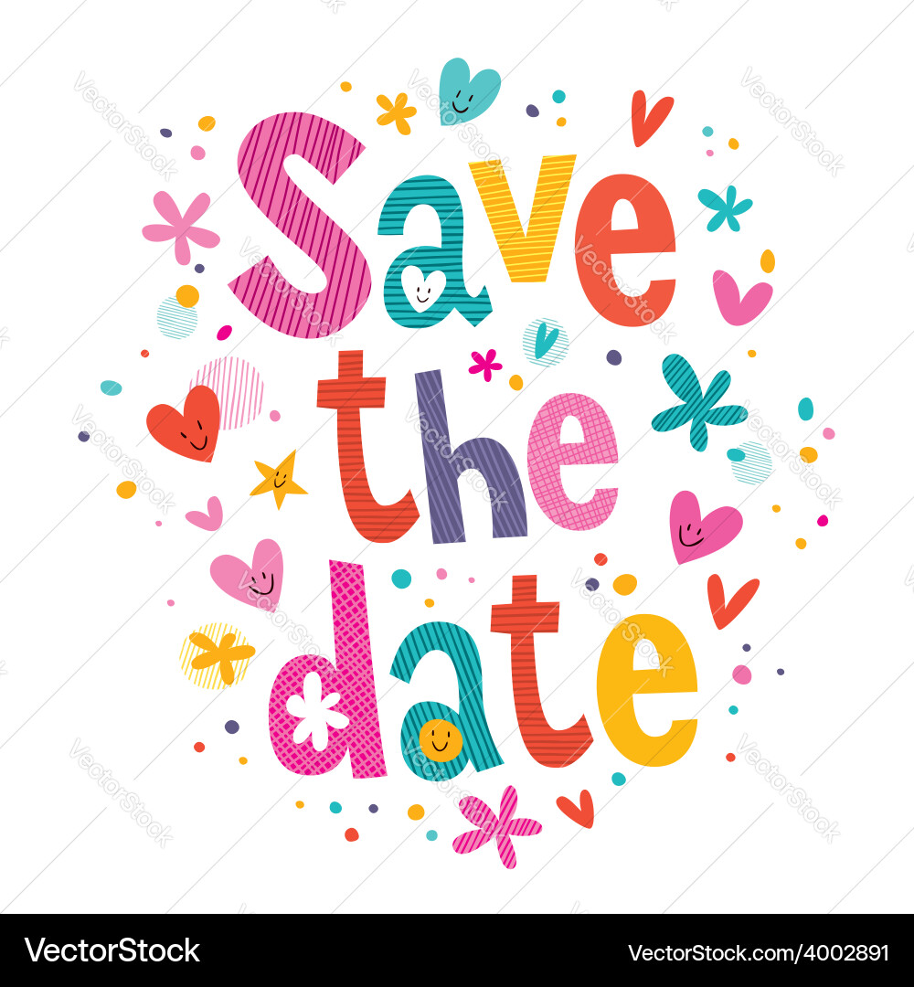 Save the date 2 vector image