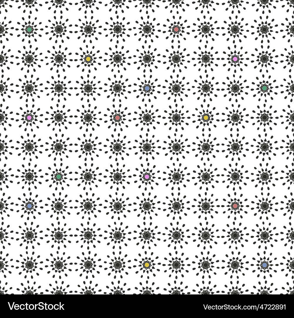 Seamless pattern with abstract flowers repeating vector image