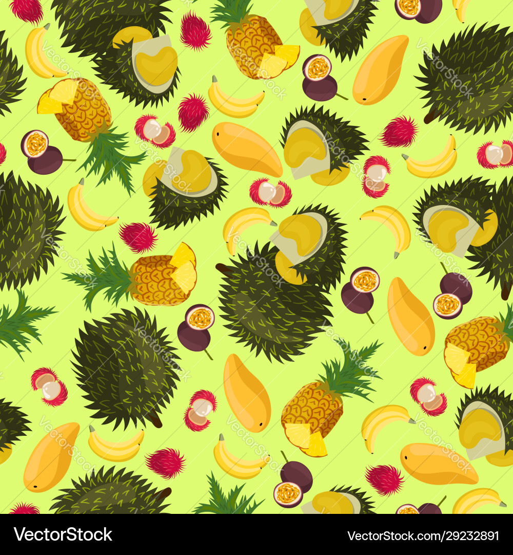 Seamless pattern with different fruits graphics Seamless pattern with different fruits graphics vector image