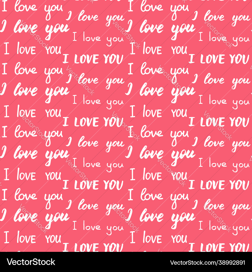 Seamless pattern with different types i love Seamless pattern with different types i love vector image