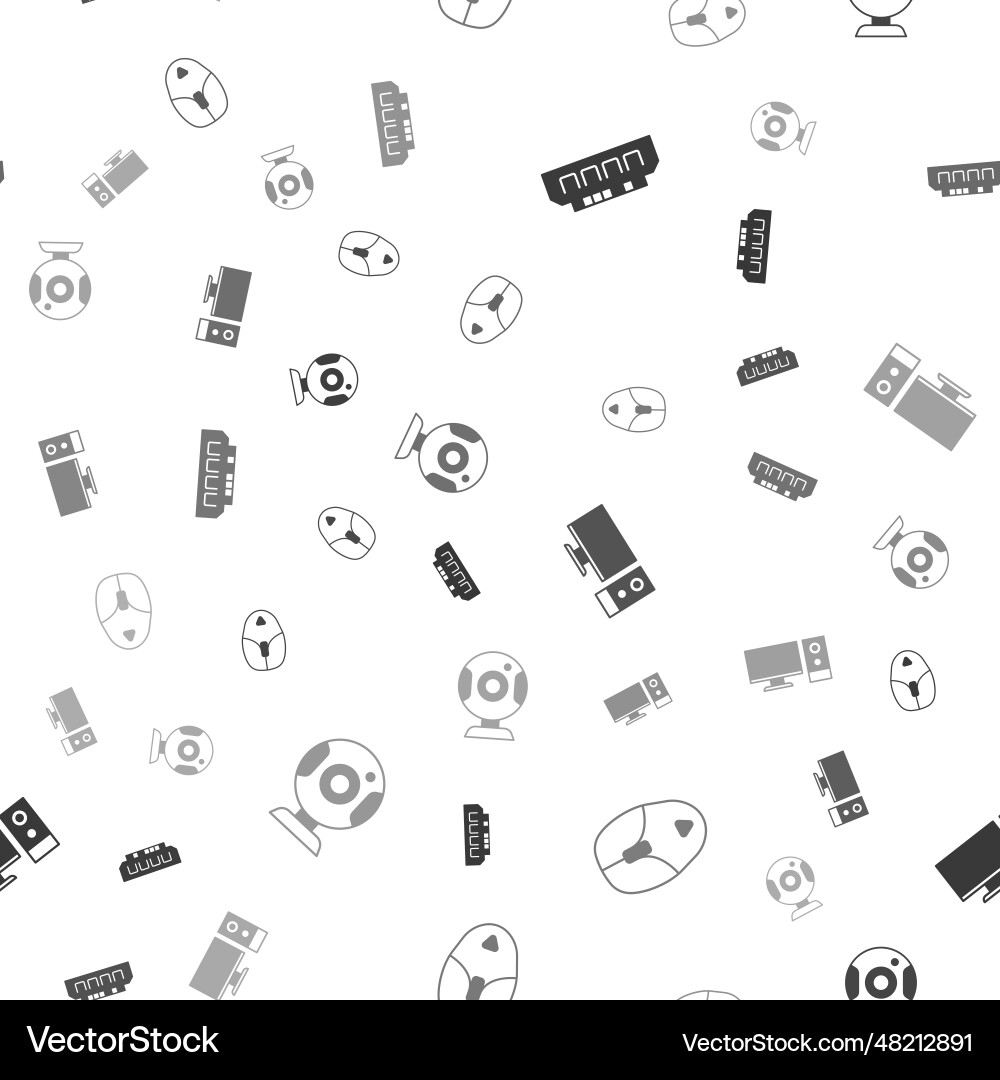 Set ram random access memory computer mouse vector image