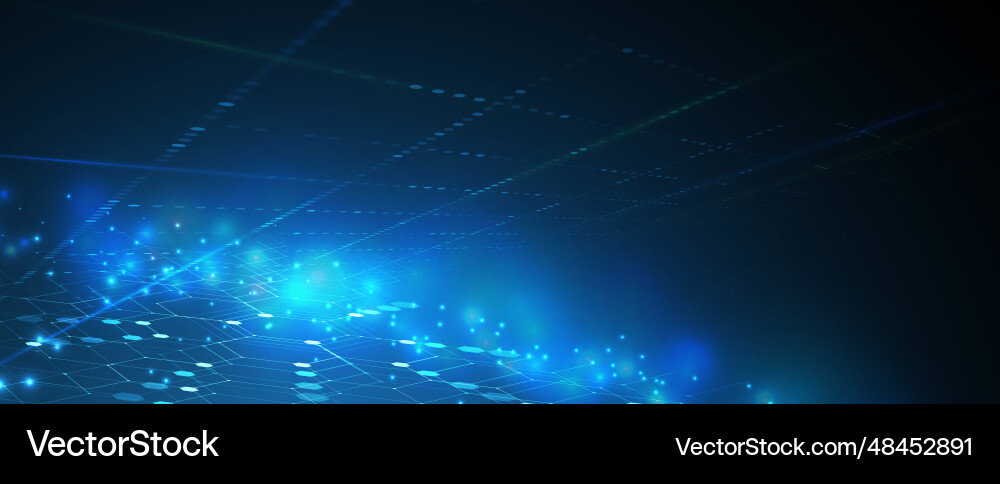 Technology banner design with hexagons abstract Technology banner design with hexagons abstract vector image
