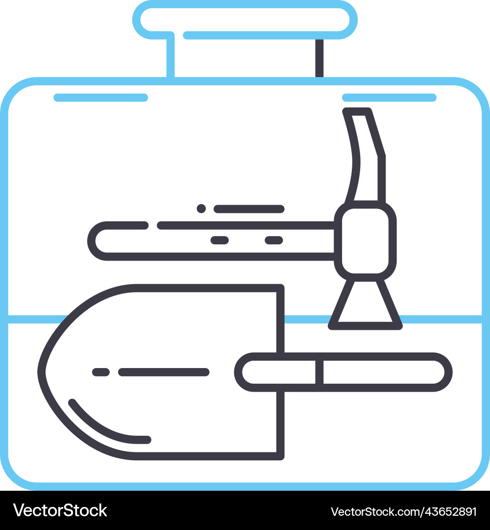 Toolbox line icon outline symbol Toolbox line icon outline symbol vector image