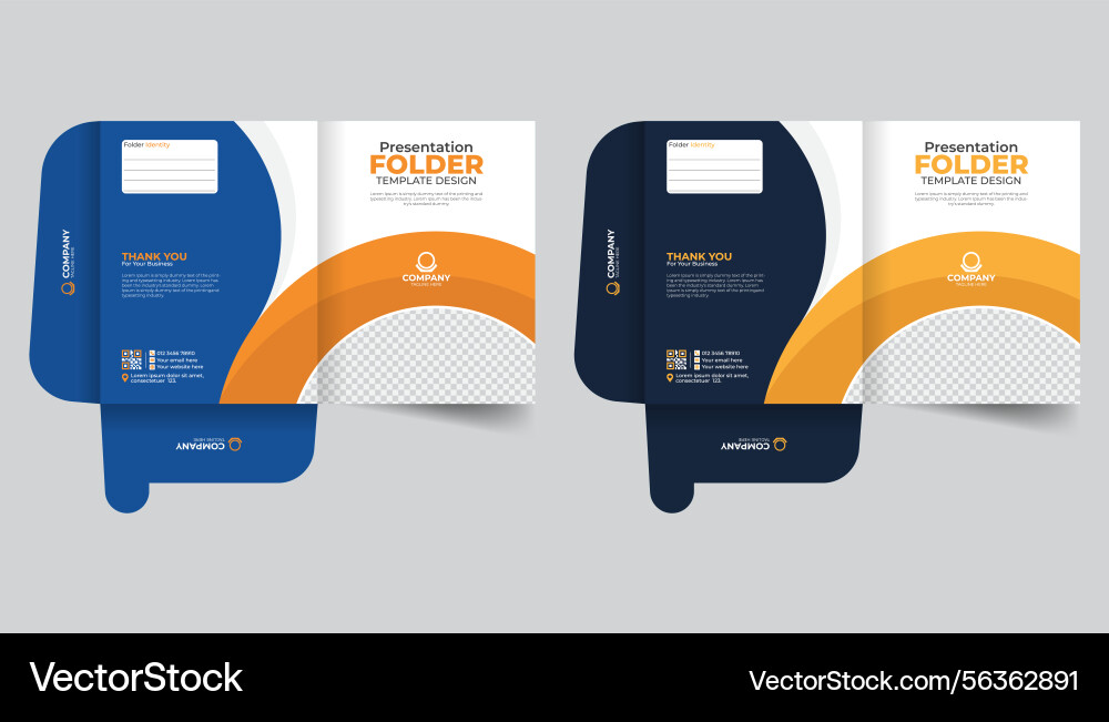 Unique layout file folder design or report cover Vector Image