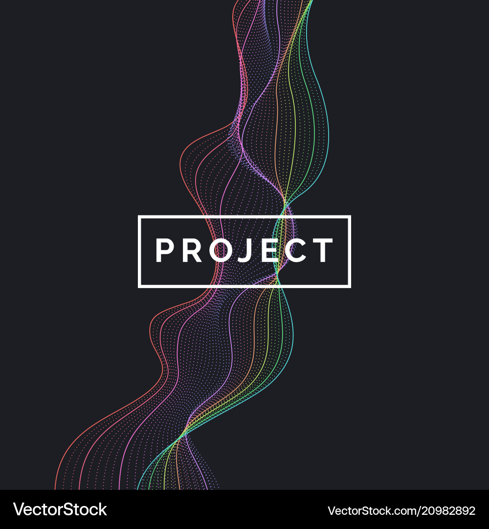 Abstract background with a colored dynamic vector image