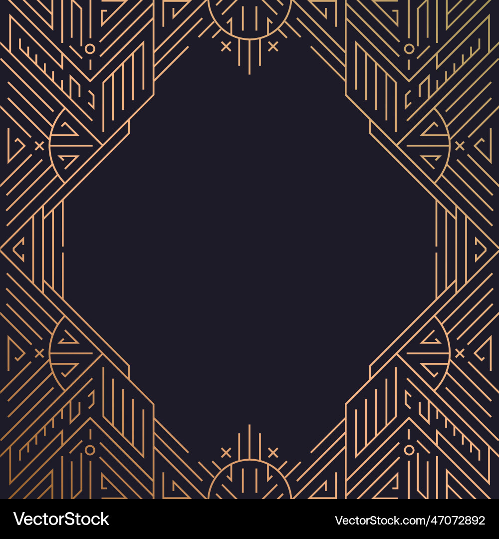 Art deco design element label and frame Art deco design element label and frame Vector Image