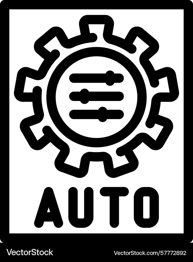 Auto adjust feature line icon Auto adjust feature line icon vector image