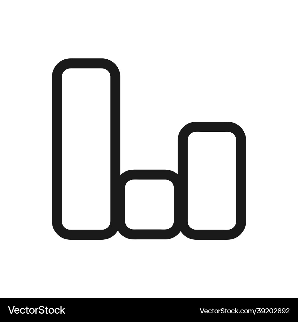Chart line icon isolated simple vector image