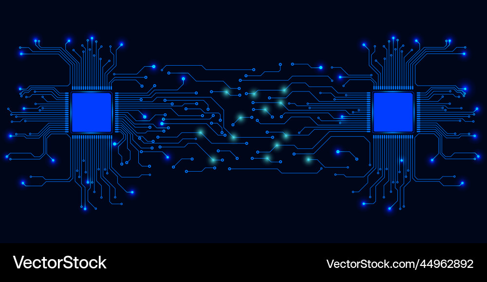 Circuit board technology cpu microprocessor Circuit board technology cpu microprocessor vector image