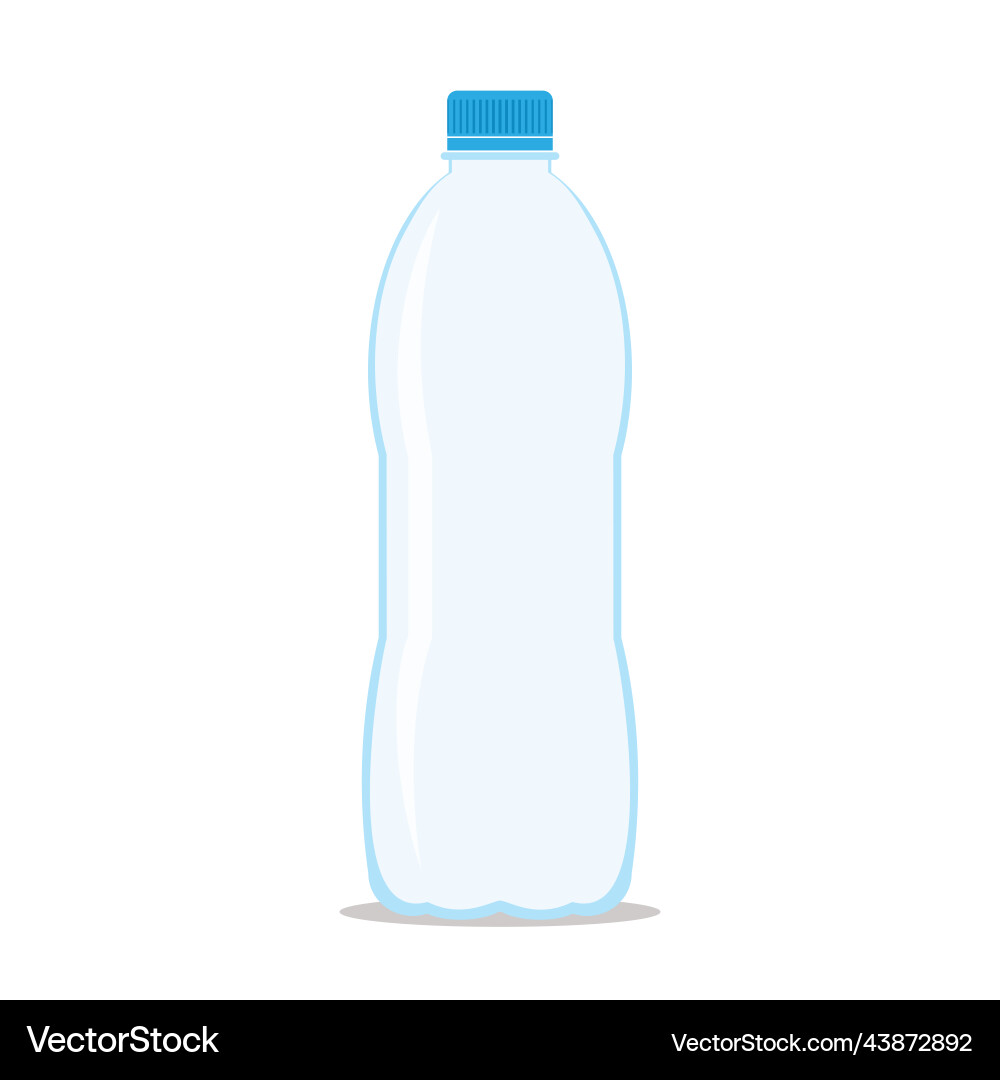 Empty plastic bottle for water flat icon Empty plastic bottle for water flat icon vector image