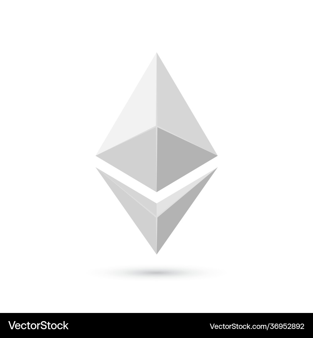 Ethereum Logo - White Cryptocurrency Icon – Royalty-Free Vector |  VectorStock