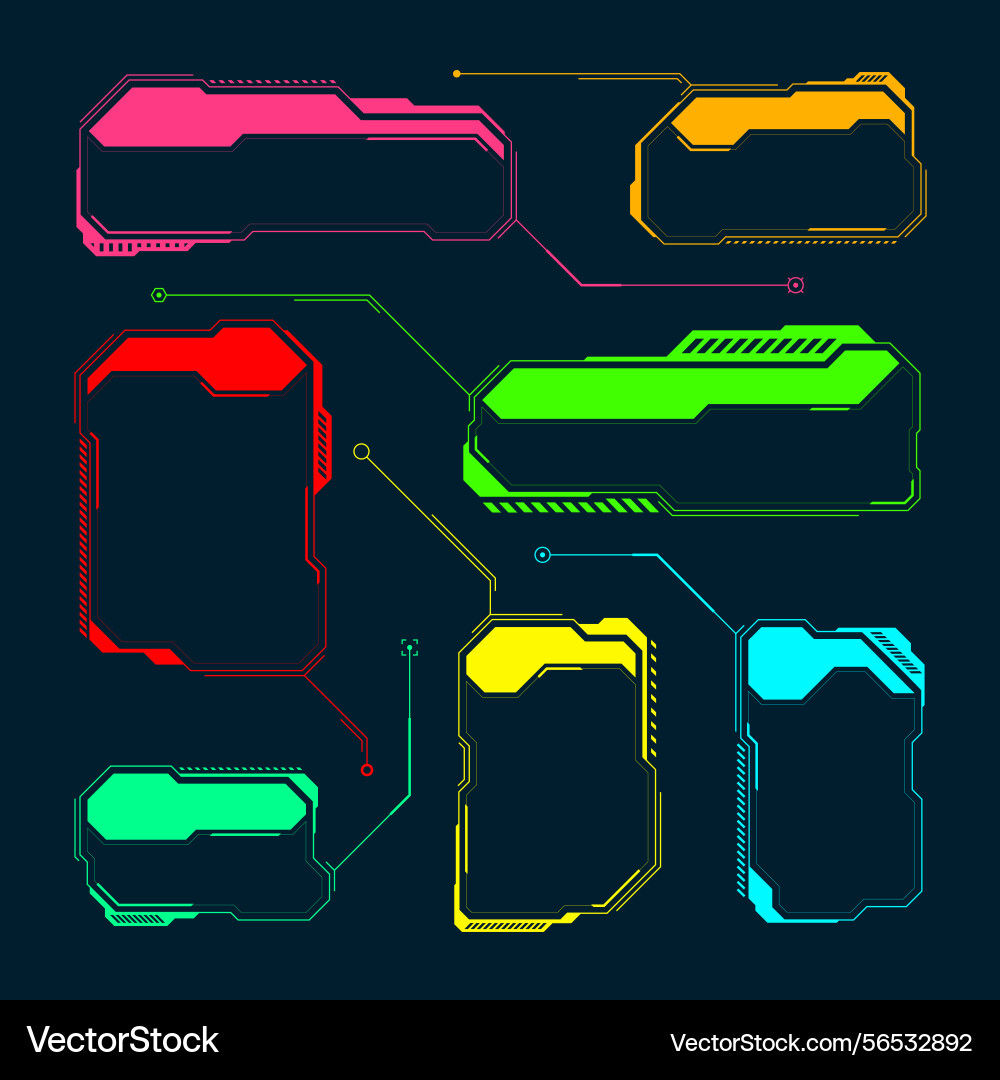 Futuristic hud or ui elements sci-fi user Futuristic hud or ui elements sci-fi user vector image
