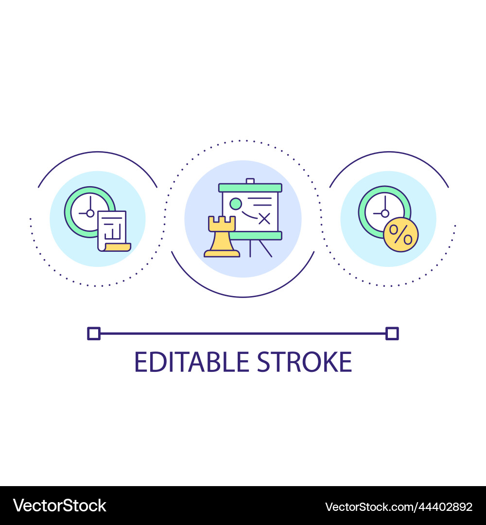 Hedging approach for business loop concept icon Hedging approach for business loop concept icon vector image