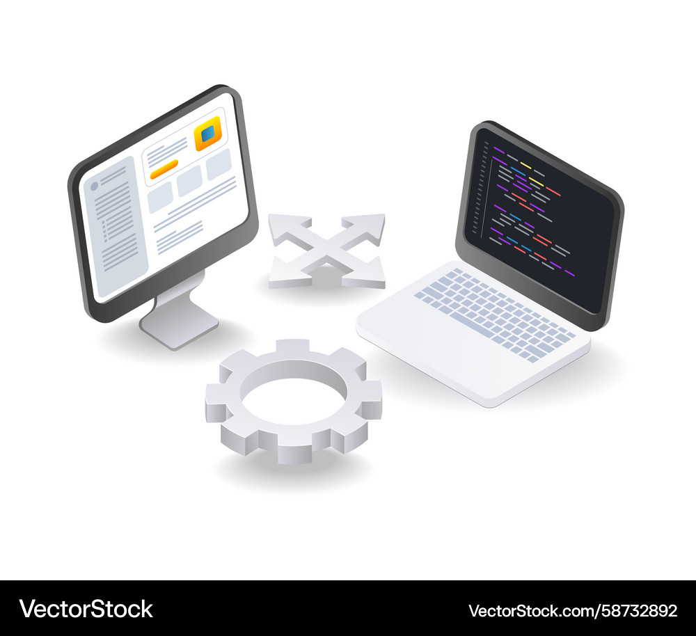 Programming & Digital Development Vector Image