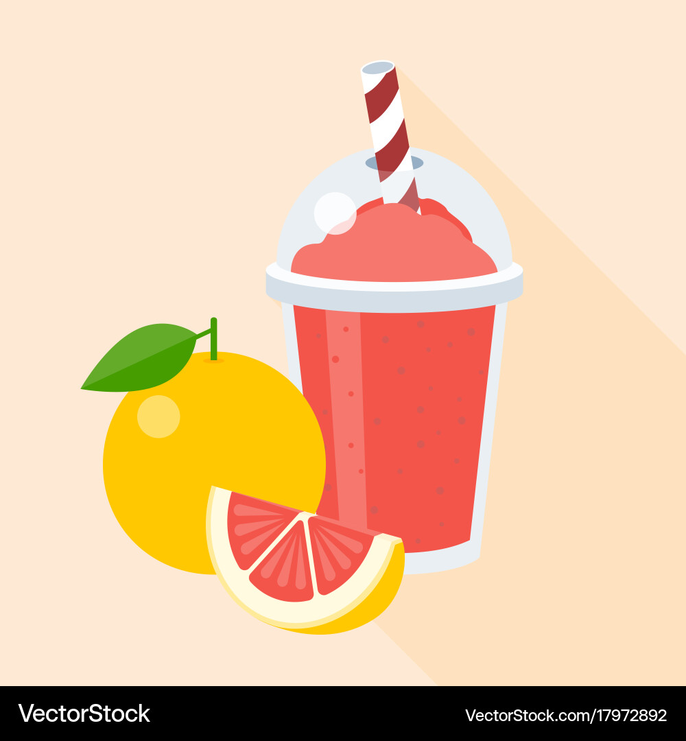 Refreshing Grapefruit Smoothie Vector Image
