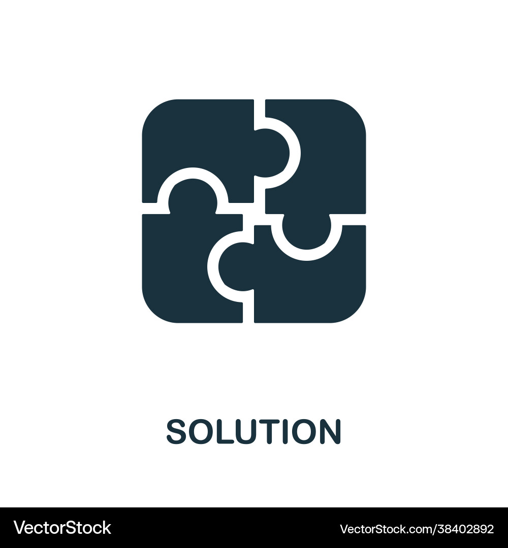 Solution icon simple creative element filled Solution icon simple creative element filled vector image