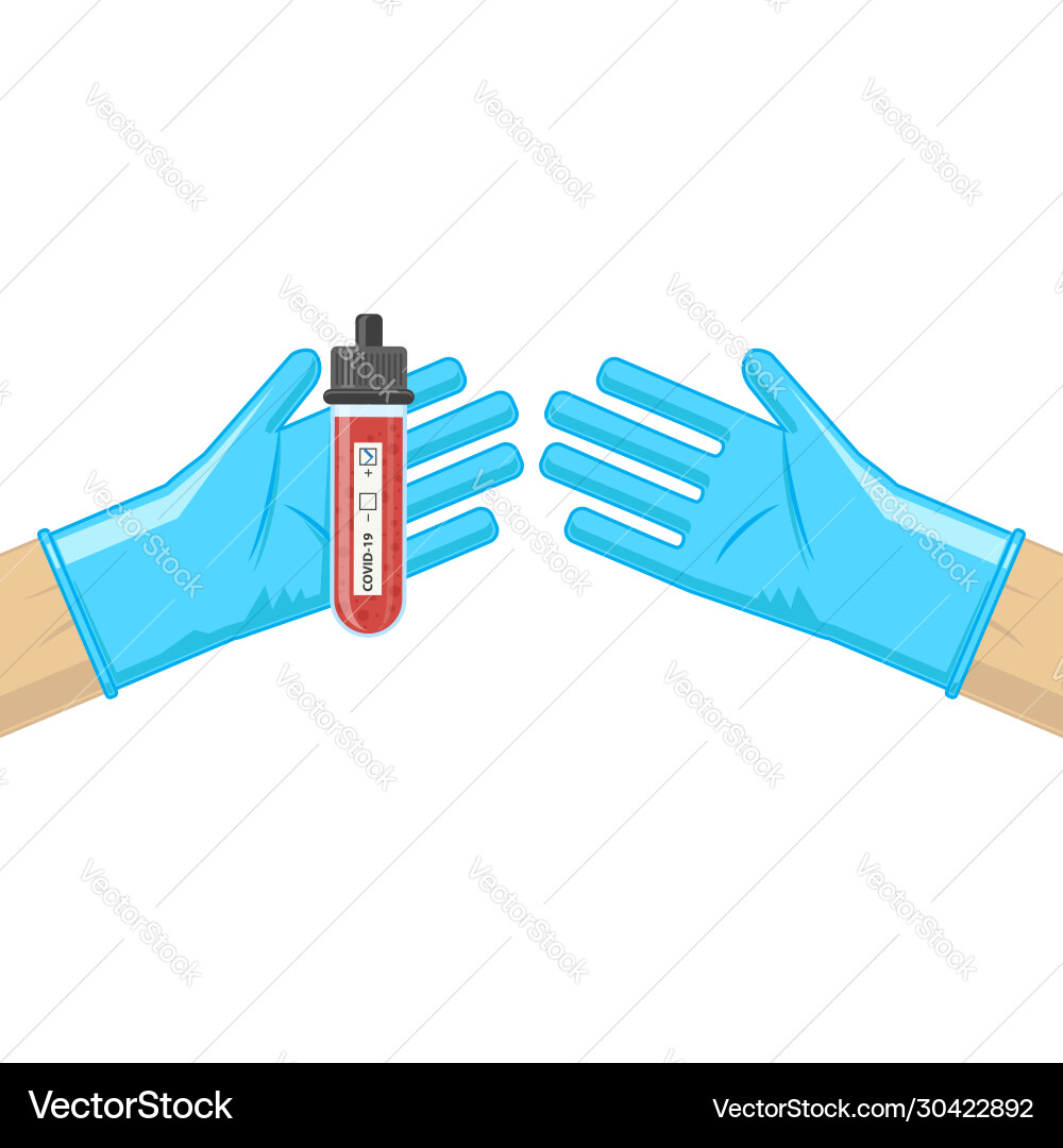 Test tube with blood isolated on white background Test tube with blood isolated on white background vector image