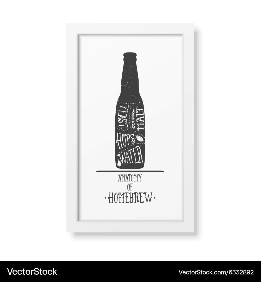 Typographical background in the realistic square Vector Image