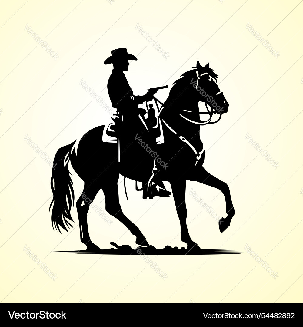 Western cowboy riding horse t-shirt design Western cowboy riding horse t-shirt design Vector Image