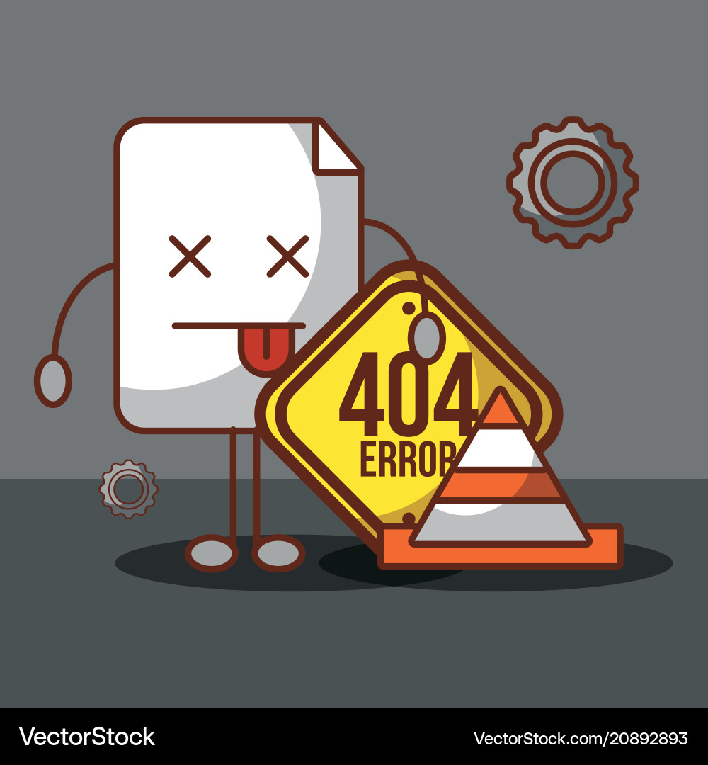 404 error page not found vector image