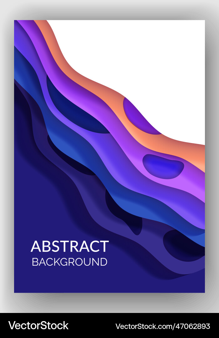 Abstract background with color waves paper art Abstract background with color waves paper art vector image