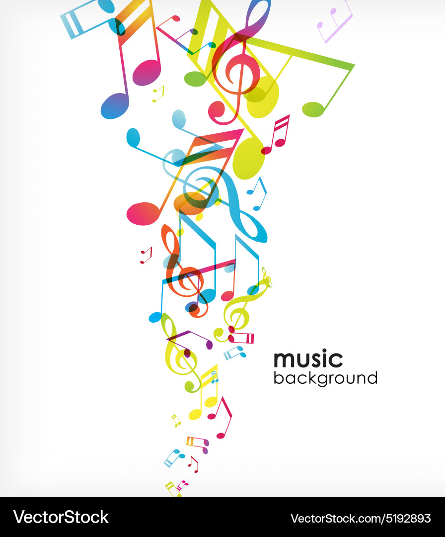 Abstract background with tunes Vector Image
