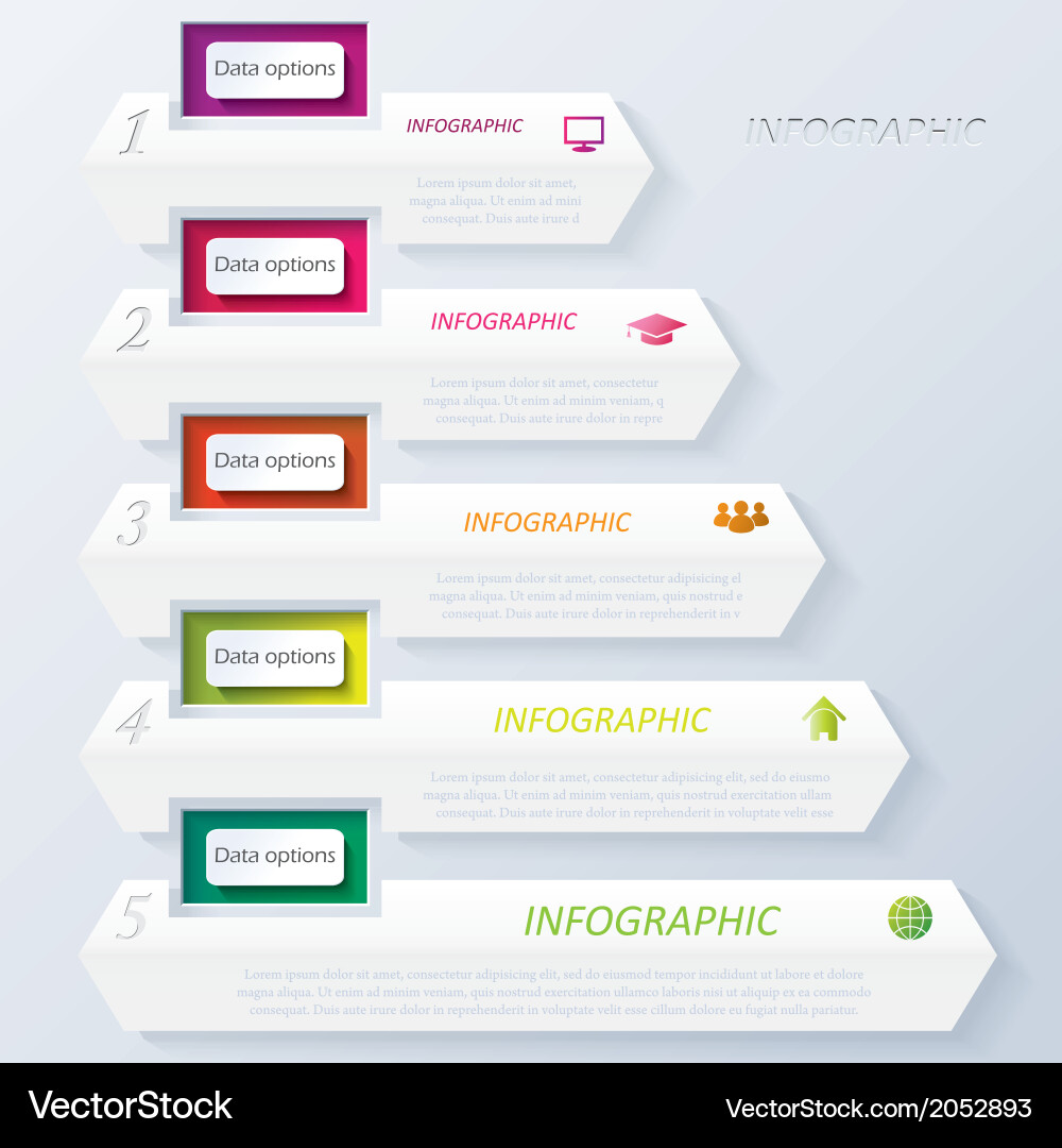 Abstract design infographic with numbers vector image