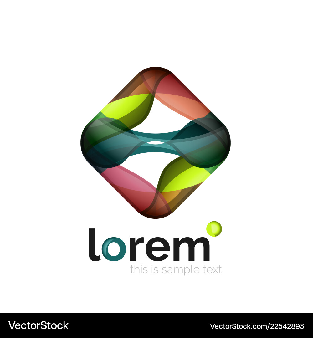 Abstract geometric logo created with overlapping Abstract geometric logo created with overlapping Vector Image