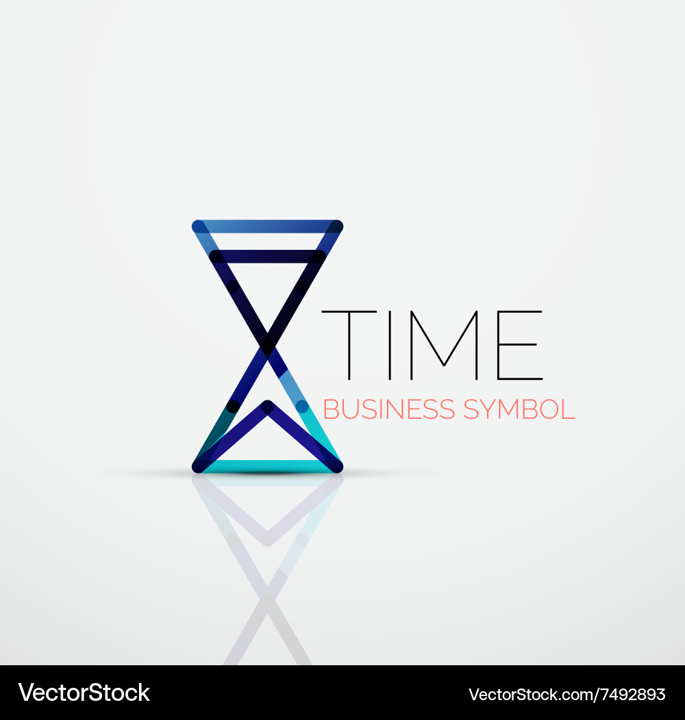 Abstract logo idea time concept or clock Vector Image