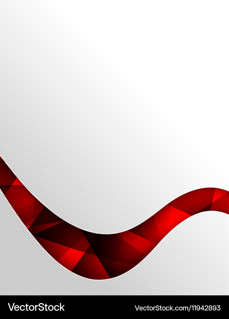 Abstract red curve wave stripe line vector image