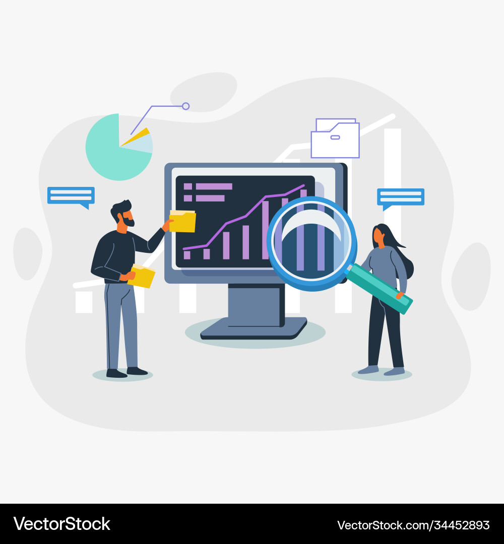 Analyzing data concept Vector Image