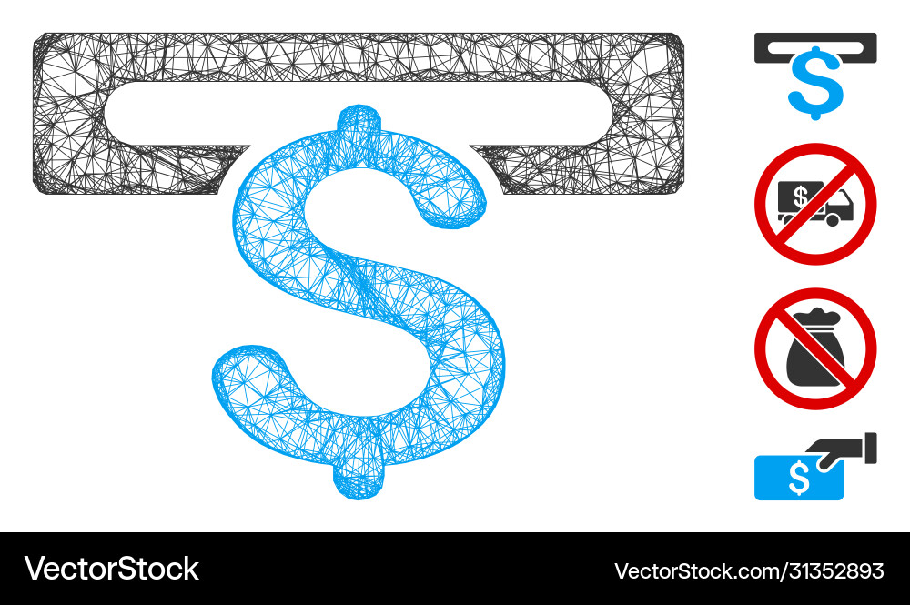 Banking machine web mesh Vector Image