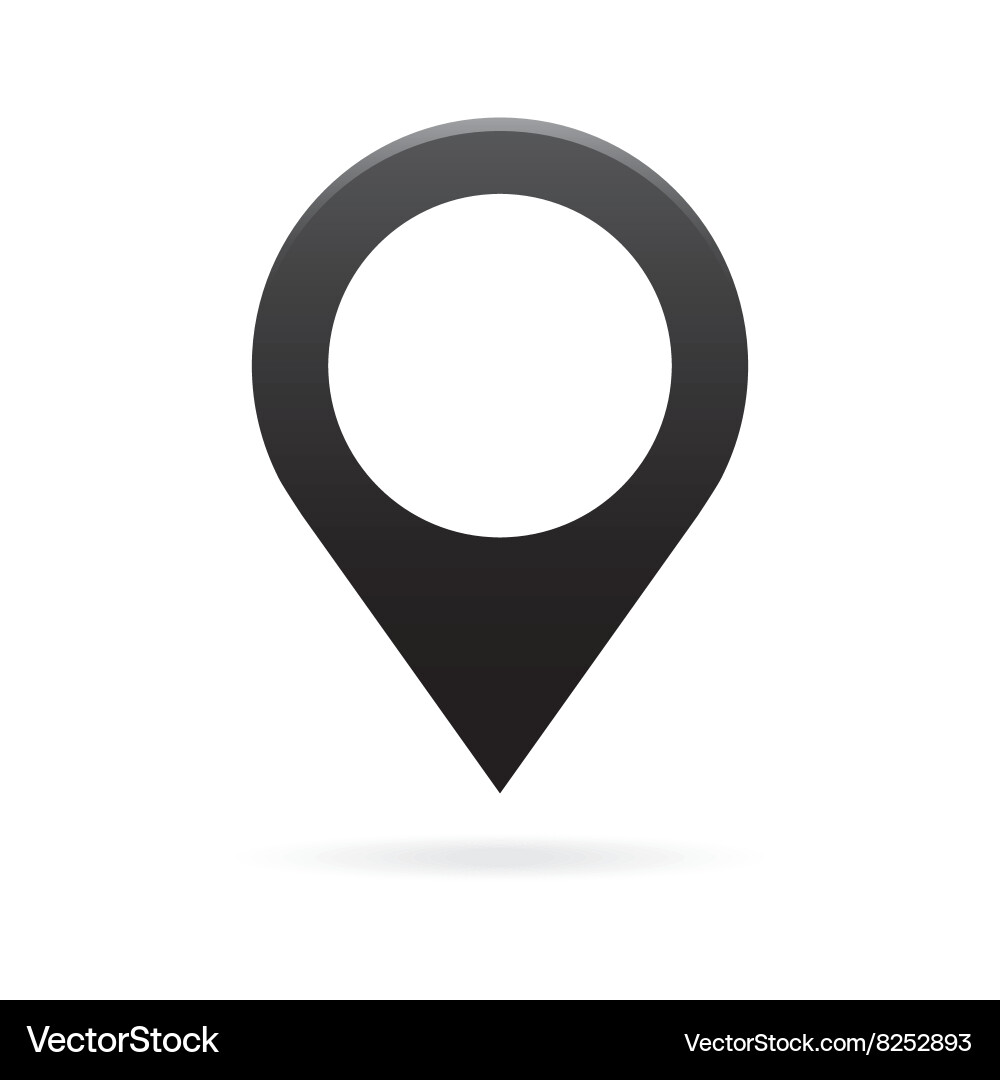 Black GPS Pointer Icon Marker vector image
