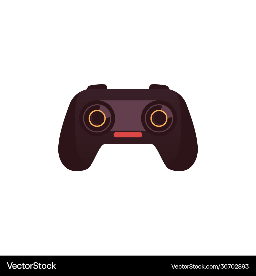 Black joystick or controller for video games flat Vector Image