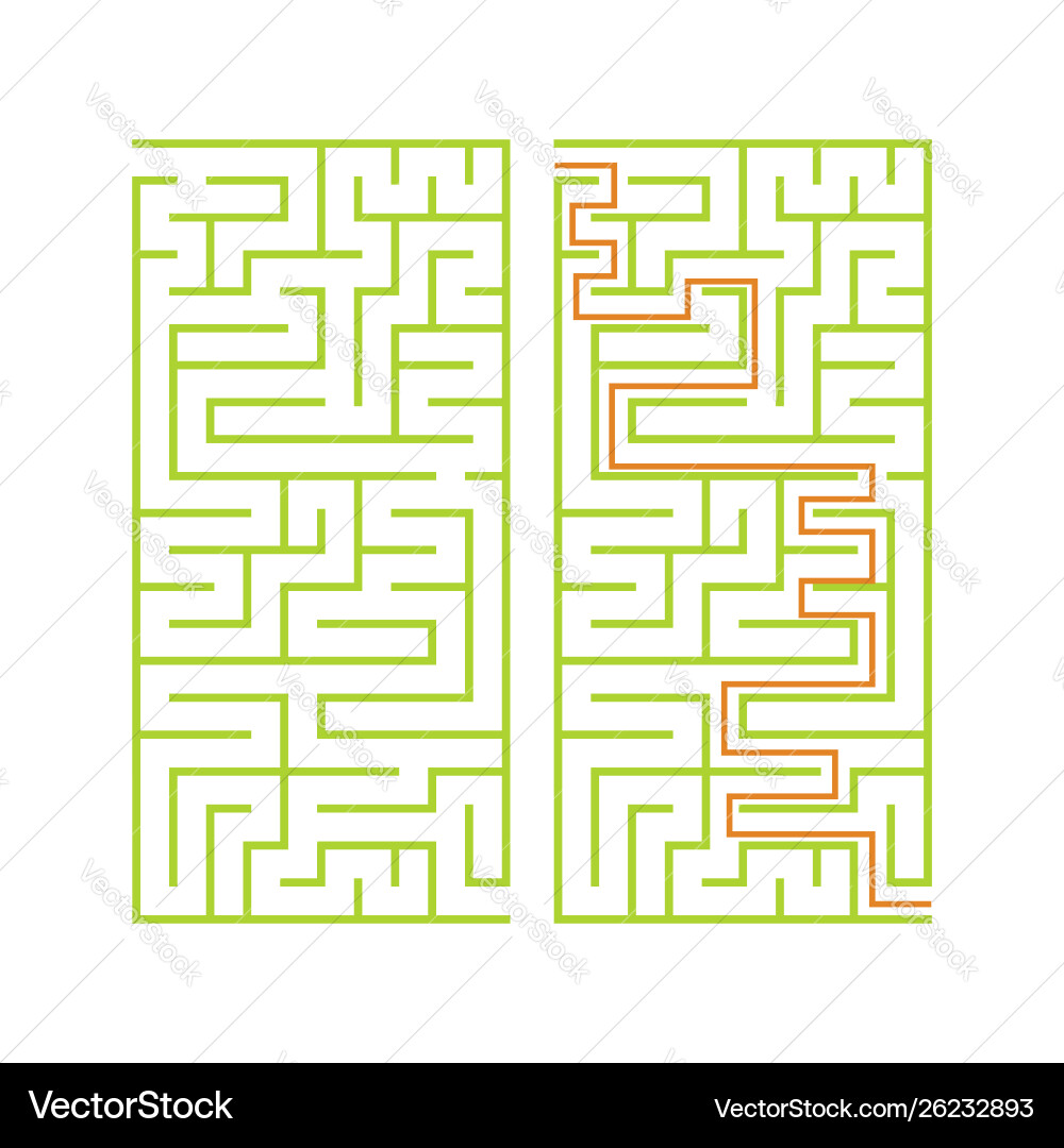 Black rectangular labyrinth with an input Black rectangular labyrinth with an input vector image