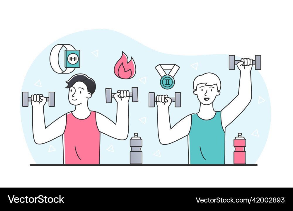 Concept of exercise Concept of exercise vector image