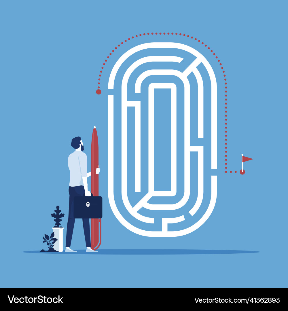 Concept of solution problem solving and finding Concept of solution problem solving and finding vector image