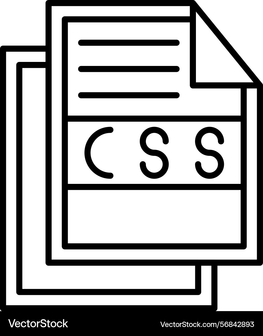 Css file icon vector image