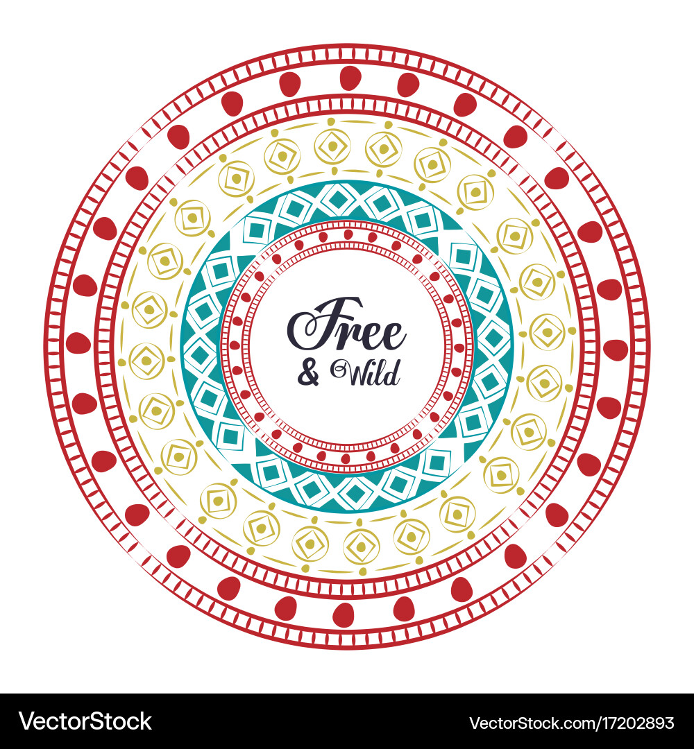 Decorative boho pattern background Vector Image
