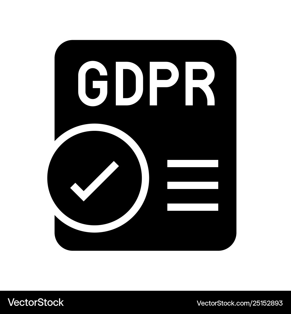 GDPR Data Protection Icon Vector Image