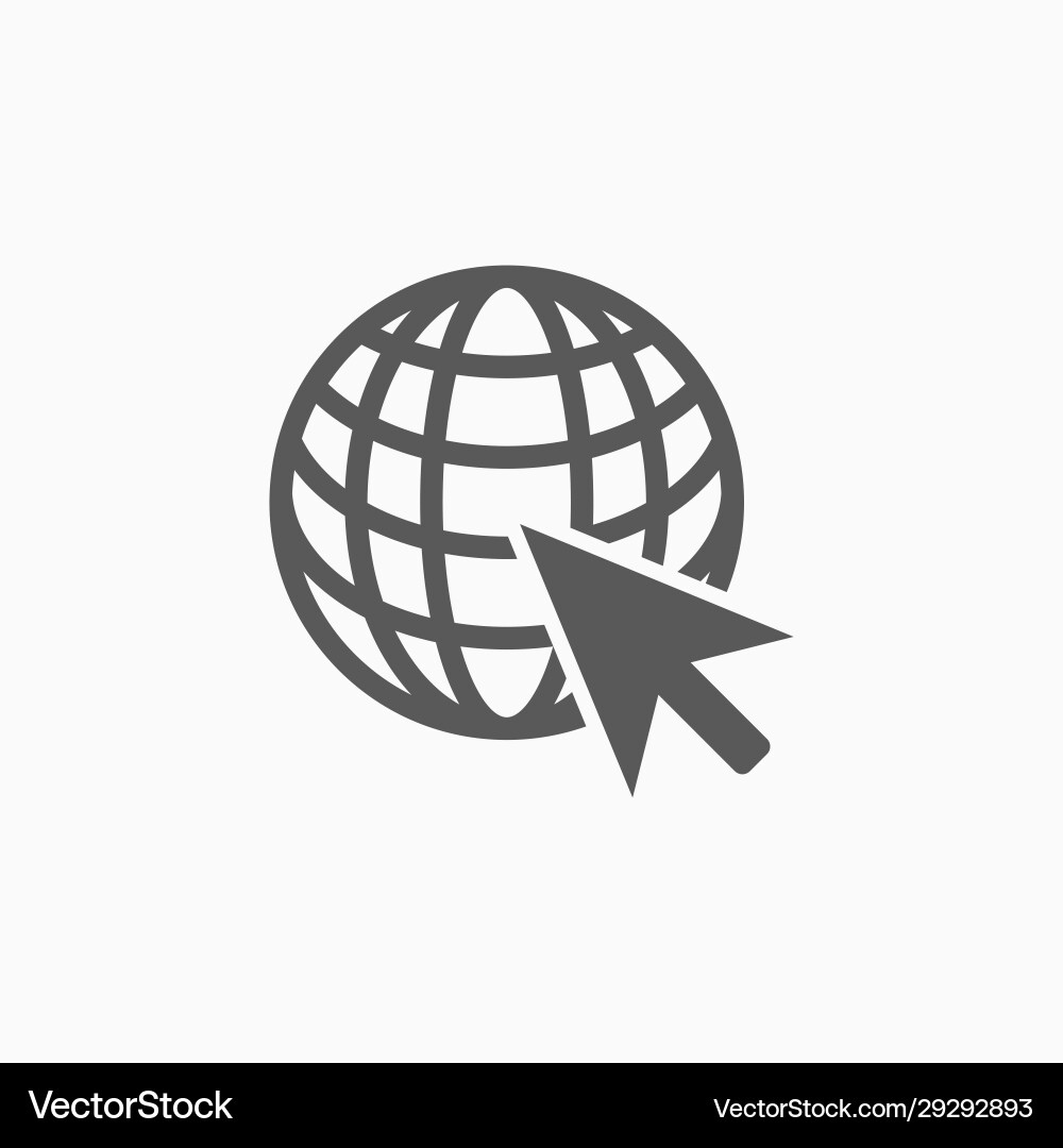 Go to web internet icon Go to web internet icon vector image
