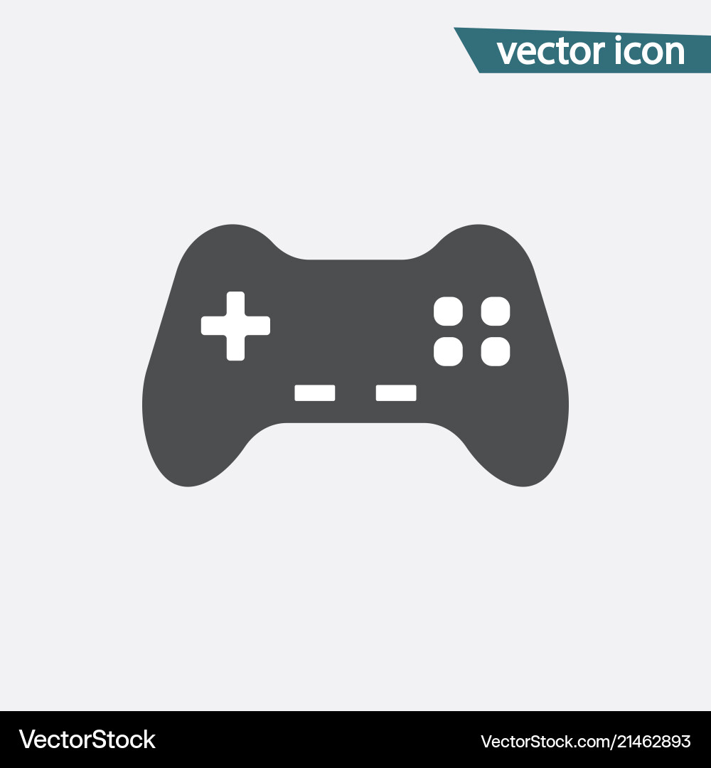 Gray game controller icon isolated on background vector image
