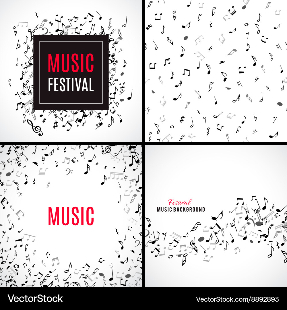 Musical Notes Seamless Pattern vector image