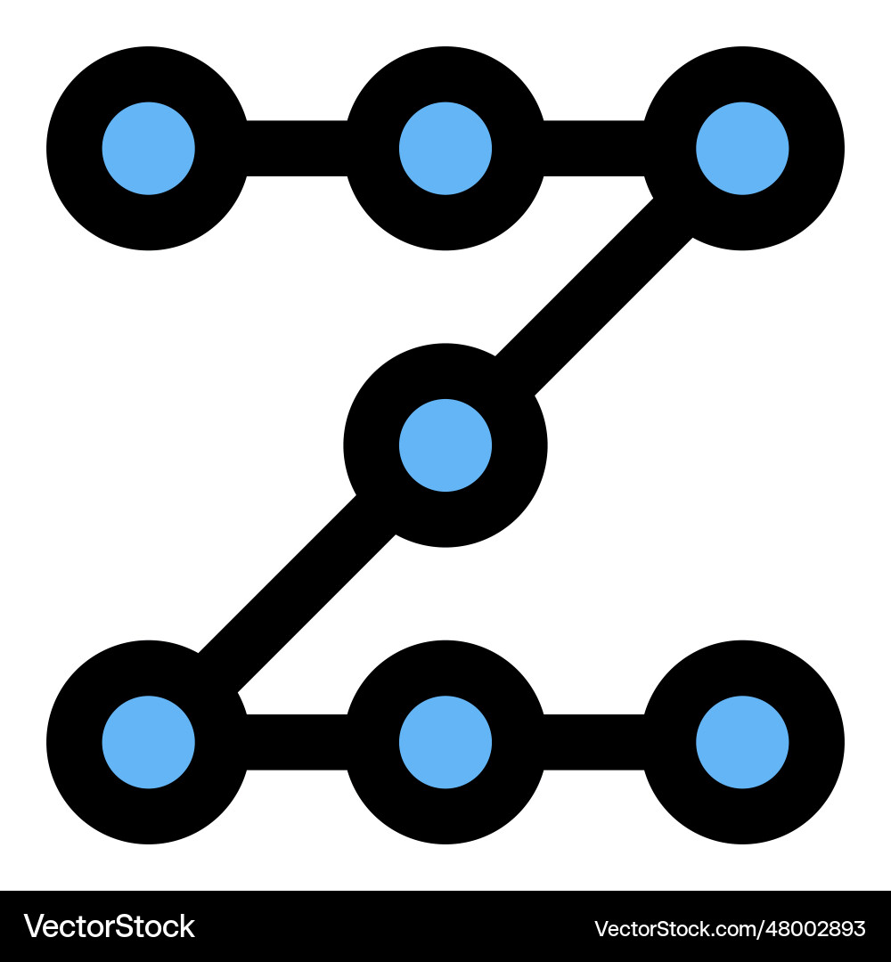 Pattern passcode used for security purpose vector image