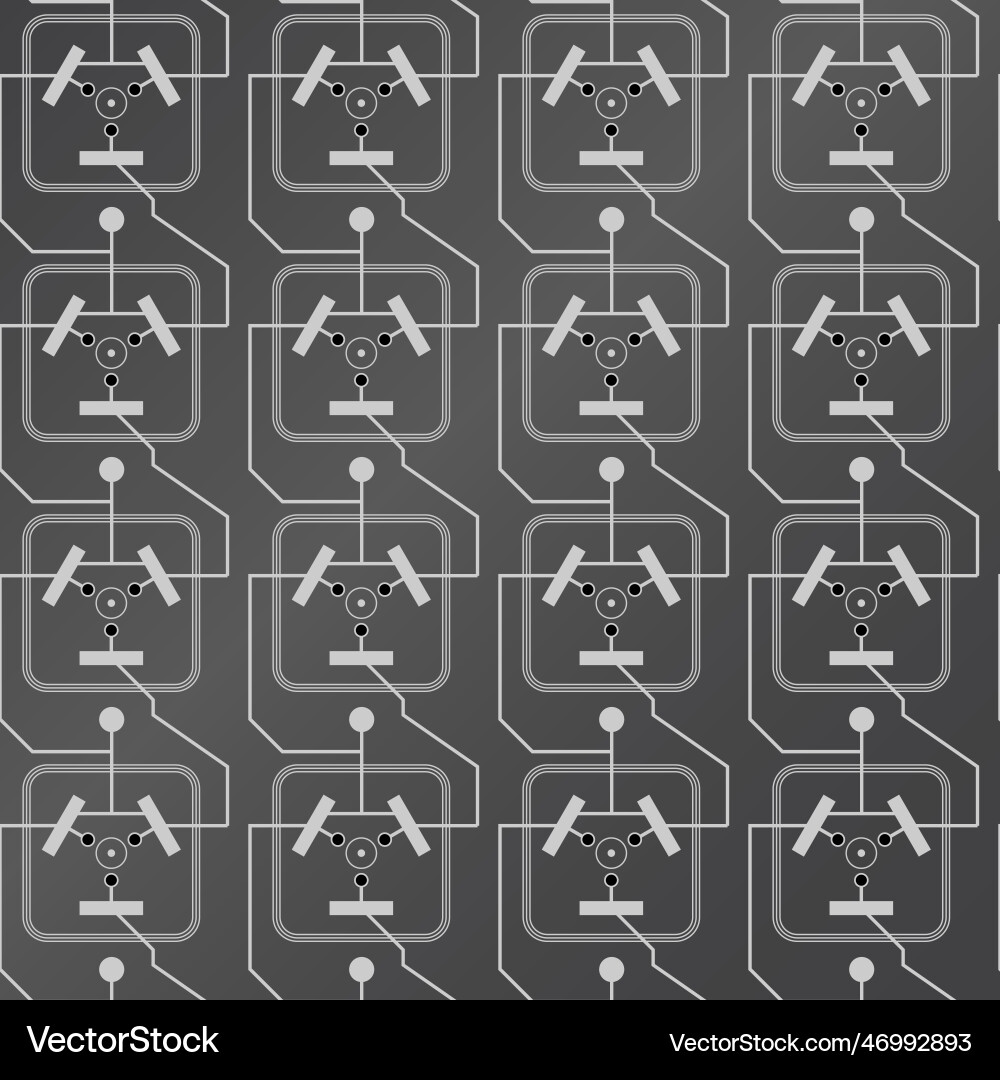 Quantum computer pcb wires seamless pattern Quantum computer pcb wires seamless pattern vector image