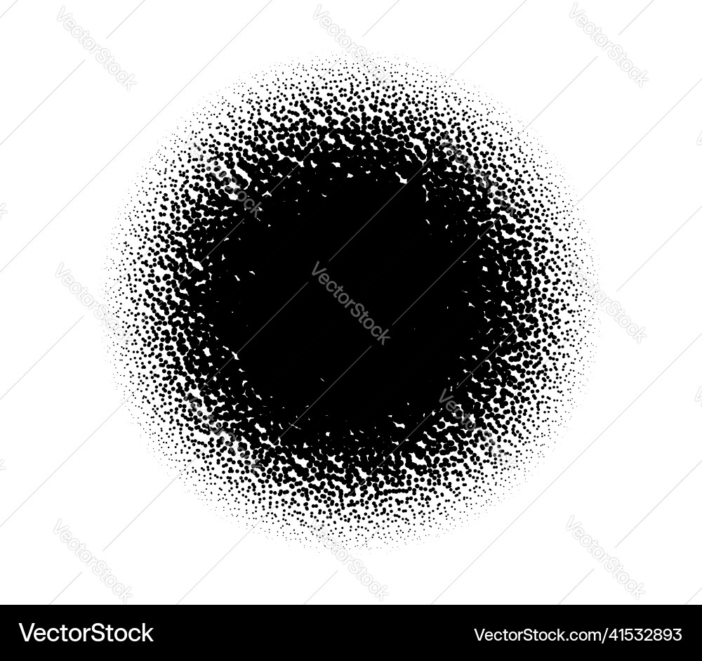 Random circles dots halftone pattern pointillist Vector Image