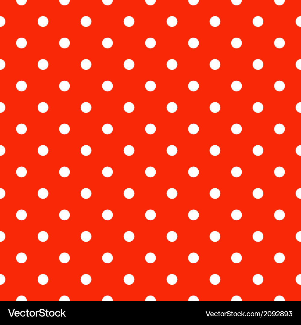 Red and White Polka Dot Pattern Vector Image
